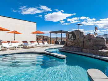 Sparkling pool view